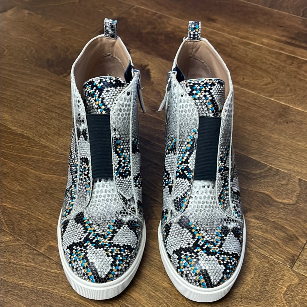 Paolo Black and White High-Top Sneakers